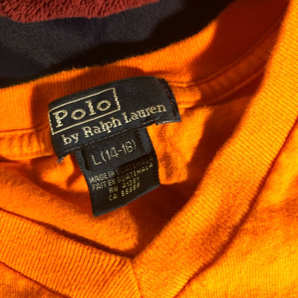 Polo Ralph Lauren orange t shirt